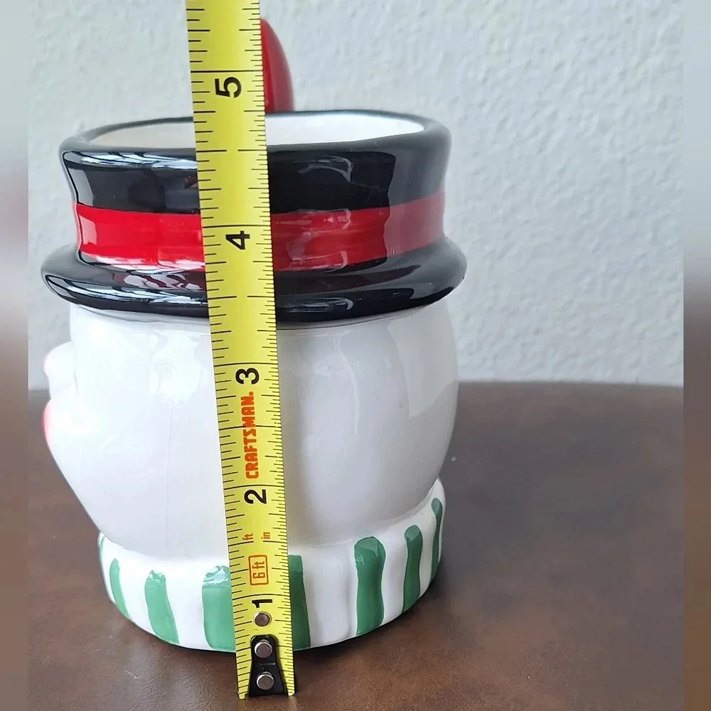Cracker Barrel Snowman Mug With Spoon 14 Oz 4.5
